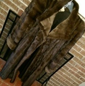 Mink Sheared Coat with Mink Head Wrap